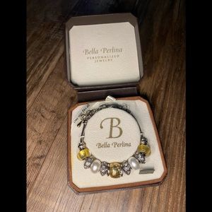 NIB Bella Perlina stainless steel charm bracelet.